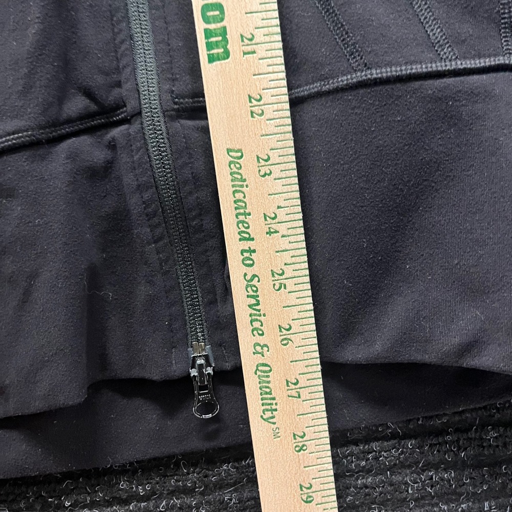 Lululemon Define Full Zip Hoodie Black Fleece Jacket Size 6 Funnel Neck Hooded - Picture 8 of 8